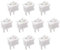 sourcing map 10Stk. SPST Miniboot Wippschalter Kippschalter EIN/AUS AC250V/3A 125V/6A Weiß
