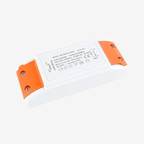 Yafido Trasformatore elettronico da 230V (AC) a 12V (AC) 20-60W,protezione da sovraccarico per trasformatori alogeni,dimmerabile per lampade alogene