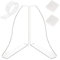 AHANDMAKER BathTub Splash Guards Set, Transparent Shower Splash Guards Bathtub Water Guard Arcylic Tub Corner Edge Guard with Shower Curtain Clips and 1m Adhesive Tape for Bathroom Restroom