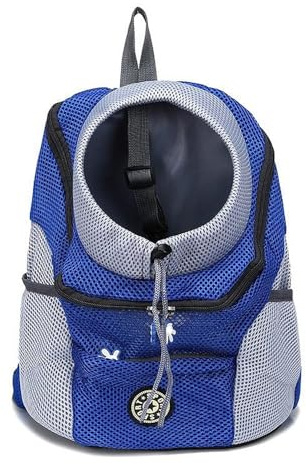 Linghe Sac à Dos Pliable pour Chien de Voyage pour Animaux de Compagnie pour Chat Sacs à Dos de Transport pour Chiens Petit Transporteur (Bleu, L)