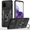 2NSPDRGNI Kameraschutz Hülle kompatibel mit Samsung Galaxy S20 Plus,Schutzhülle Standard Stoßfest Cover 360 Metall Ring Halter Handy Hüllen Case,Schwarz