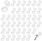 Lot de 120 Cache Vis Blanc 15mm à Charnière en Plastique pour M4 à M6 - Capuchon Rivet