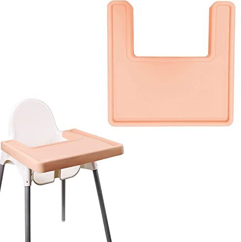 Hochstuhl Matte,Silikonmatte Kompatibel mit Ikea Hochstuhl Platzdeckchen Bpa-Frei, Wasserdicht, Leicht Zu Reinigen,Silikonmatte Tischset für Den Babyhochstuhl (Hautfarbe)