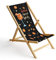 Ferocity Holz-Liegestuhl Klappbar Klappliegestuhl Sonnenliege Strandstuhl Wechselbezug Motiv Queen Spritz [119]