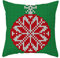 CEVAN Leinen Kissenbezüge Kord Kissenhülle Dekokissen Grün Rot Kissenbezüge Modern Kissenbezug Quadratisch Weihnachtskugel Schneeflocke Kissenbezüge Sofa Dekor 50x50 cm