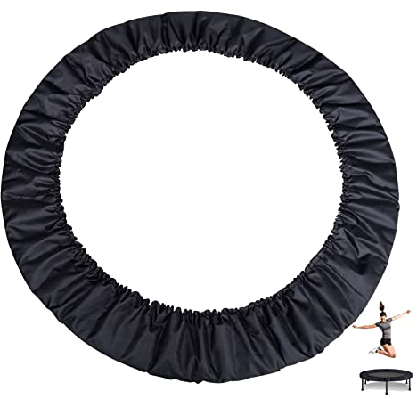 Trampolin Randabdeckung 96-120cm, Indoor Erwachsene Kinder Fitness Trampolin Umrandung, 800D Reißfest Oxford-Tuch Federabdeckung, 100% UV-beständig Trampolin Zubehör Ersatzteile,Schwarz,101cm(40inch)