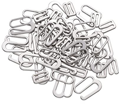SHINEOFI 50pcs Underwear Buckle Clip Bra Adjuster Clips Metallic Bra Strap Slide Ring Bra Strap Connector Clip Tops Metal s Hooks Clasp Hooks Lingerie Strap Slides Good Bras Slider Replace