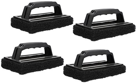 FRCOLOR 4pcs Grill Cleaning Brush Bbq Scrubber Pad Barbecue Grid Brush Oven Cleaner Griddle Cleaner Bbq Grill Accessories Grilled Rack Brush Barbecue Scrub Brush Cast Iron Pp Sponge Handle