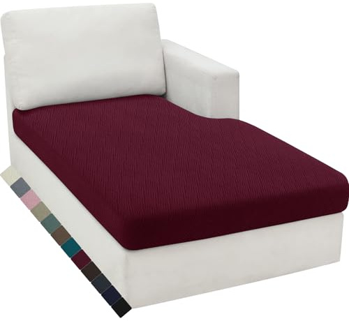YSTELLAA Stretch Sitzkissenbezug, Sofa Sitzkissenbezug rutschfest, Elastischer Sofa Sitzkissenbezüge, Universal Sitzkissen Bezug Wohnzimmer, Sofaschoner, Chaiselongue, Rot