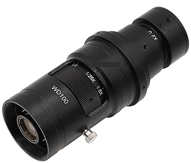 Mikroskoplinse, 10X-250X C-mount Zoom Objektiv 0,7X-5X Einstellbare Vergrößerung Kamera Objektiv for VGA USB Industrielle Video mikroskop Kamera Objektiv Einstellbare Vergrößerung