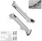 VEVOR KZ-17.9 11.4 inch Expansion Length Steel Leveling Tool, Quick Release Pitch Hopper, Stair Stabilizer Easy to Use,Extension Ladder Accessories for Uneven Ground, Silver, 185 x 75 x 450 mm