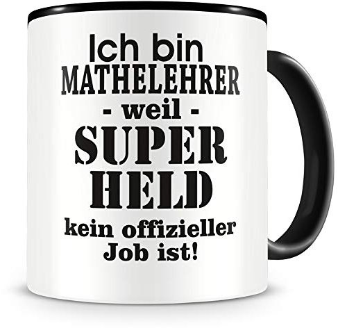 Samunshi® Mathelehrer Tasse mit Spruch Geschenk für Mathelehrer Mann Frau Kaffeetasse groß Lustige Tassen zum Geburtstag schwarz 300ml