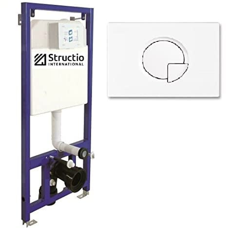 Vorwandelement Unterputz WC Unterputzspülkasten Spülkästen Für Wand-WC Vorwandspülkasten Montageelement Hängewand Element+Drückerplatte (Drückerplatte 1)
