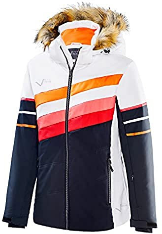 Black Crevice Damen Skijacke, weiß/schwarz, 46
