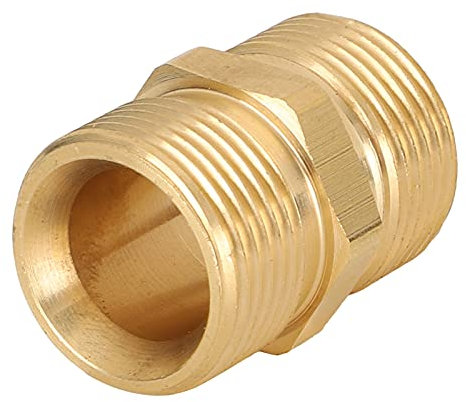 Atyhao Hochdrucksprüher Adapter Messing M22 Metrisches Außengewinde 14mm Schlauchverbinder Kupplung Hochdruckreiniger Teile