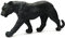 POLYDUKE Geparden-Statue, schwarzer Panther, Leopardenfigur aus Harz, Tierskulptur, moderne Wohnkultur, realistische Leoparden-Skulptur, Schreibtischdekoration, 39.4 cm Lx17.5 cm H