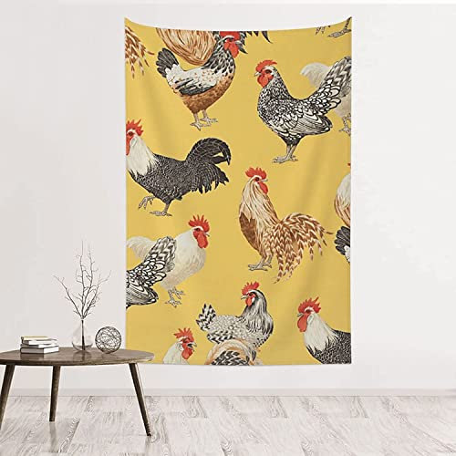 Hähnchen Tapisserie Polyester 3D Digitaldruck, Farm-stil Wandteppich für Hausdekor Home Tischdecke Wohnzimmer Schlafzimmer Tischdecke 175x230cm