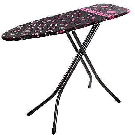 Minky Large Ironing Board with Scorch Resist Zone, HH40203107K, Black, Large Compact