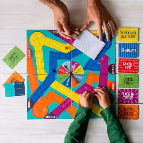 Talking Tables Kinder gegen Erwachsene Familie Brettspiel für Weihnachten | 6X Classic Party Games Night - Kinder Scharaden, Zeichnung, 3 Hinweise, Shout Out Trivia Fragen, Alter 9+