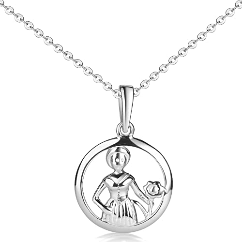 Materia Jungfrau Anhänger - Sternzeichen Kette Silber 925 rhodiniert KA-496-K142
