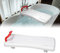 LZQ Badewannenbrett 70cm lang Badewannensitz Senioren mit Rot Griff und Seifenablage, Einstellbar Wannensitz Sitzbrett für Badewanne für Erwachsene bis max.150kg