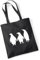 Huuraa Jutebeutel Pinguine Silhouette Geschenk 10 Liter Black Baumwolle Pinguine Präsent
