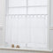 NSXIN Scheibengardine Voile Bistrogardine mit Schlaufen Transparente Vorhang Moderne Fenstervorhang Gardine Gaze Schals Fensterschal für Küche Wohnzimmer Landhaus (HxB 60x120cm,Reines Weiß)