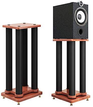BTZHY Speaker Stands,1 Pair Surround 5cm Round Steel Frame Column, Double-layer Base Design, 20-70cm Multiple Height Options