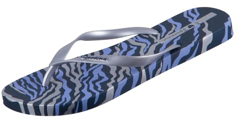 Ipanema Damen ANIMALE Print III FEM Flipflop, Blue/Silver, 38 EU