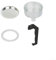 Juego de accesorios para ollas de moca, piezas de repuesto para olla de café expreso, filtro de embudo (6 tazas)