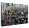 Artmazing | Superhelden Bild bunt | S-Art Bilder | Superhelden Bilder Modern | Coole Wandbilder Wohnzimmer | Wandbild Superhelden Deko XXL | Bild Leinwand XXL | Superhelden Bilder Wand