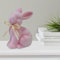 Fiorky Osterhasen-Dekoration, Moos-Kaninchen-Figuren for Garten, Zuhause, Büro, Party, Schreibtisch, Tischplatte, Osterbeflockung, Hasen-Ornament, kreative Kaninchen-Statue