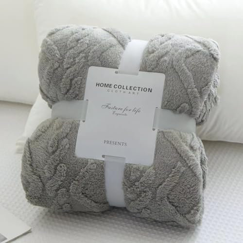 Mezzar Coperta Matrimoniale Pile, Coperta per Divano Morbida, Plaid Pile Blanket per Letto Caldo e Confortevole (Grey, 150 * 200CM)