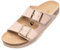 BOnova Damen Sandalen - Pantoletten mit Fußbett - Rutschfeste Sommerschuhe mit Gummisohle - Premium Pantoletten aus Kork - Gemütliche Hausschuhe