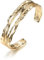Milacolato Armreif Gold Damen Schlichtes Chunky Manschettenarmband Einstellbare Offene Breit Armreif Armbänder Unregelmäßige Aussage Armband Goldene Manschette Armbänder