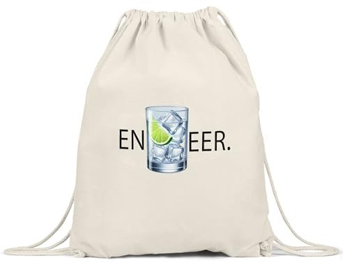Hey!Print EnGineer Turnbeutel Gin Ingenieur Engineer Gin Trinker Abschluss Ingenieurwesen Akademiker