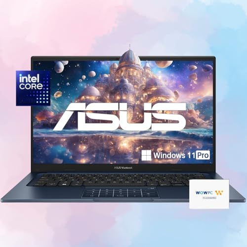 ASUS VivoBook Laptop | 24GB RAM | 512GB PCIe SSD Storage | Display FHD da 14 pollici | Processore Intel 6 Core di 12a generazione | Bluetooth | HDMI | Sottile e leggero | Windows 11 Pro | w/WOWPC
