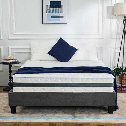 EGO HOME Matratze 90x200 cm Härtegrad H3 Taschenfederkernmatratze Höhe 23 cm Ergonomische 7 Zonen Federkernmatratze 90x200cm mit Komfortschaum und Microfaser-Bezug für Kinder und Erwachsene