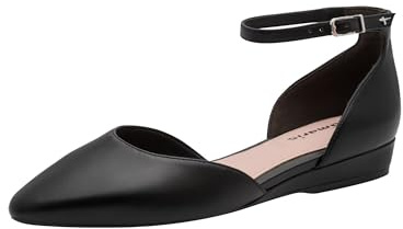 Tamaris Donna ballerina con cinturino piatta nero 41 EU