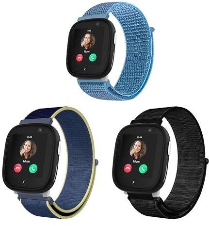Seltureone 3 Stück NylonArmband für Xplora X6 Play/X6 Pro/Xplora X6 Gen 2 | Bequemer, Atmungsaktiver Riemen für Xplora X6 Play/X6 Pro/Xplora X6 Gen 2, Einfach zu Tragen