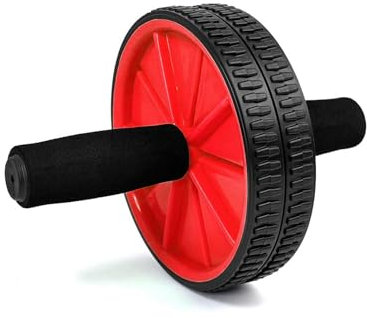 OcioDual Bauchroller Bauchmuskeltrainer, Bauchtrainer Roller, Sportgeräte Zuhause, Bauch Trainingsgerät, Abdominal Wheel, Core, Bauchroller mit Griff, AB Wheel, Rot