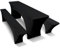 TEXMAXX® Stretch Hussen Bierzeltgarnitur 3-teiliges Set - 50 cm x 220 cm in schwarz / 2 Bierbank Hussen & Biertisch Husse/Tischdecke Biertisch und Bierbank Auflagen/Hussen für Biertisch