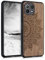 kwmobile Hülle kompatibel mit Xiaomi 11 Lite (5G) NE/Mi 11 Lite (5G) Hülle - Holz Case - Handy Cover - TPU Handyhülle in Dunkelbraun Aufgehende Sonne