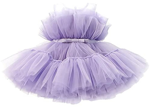 TTYAOVO Bébé Fille Fête d'anniversaire Tutu Princesse Bowknot Robe de Mariée Taille100 (2-3 Ans) 766 Violet
