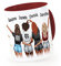 4SpecialMe® Tasse Beste Freundinnen 4 personalisiert Geschenk Freundschaft Frauen BFF Best Friends bordeauxrot Keramik-Tasse