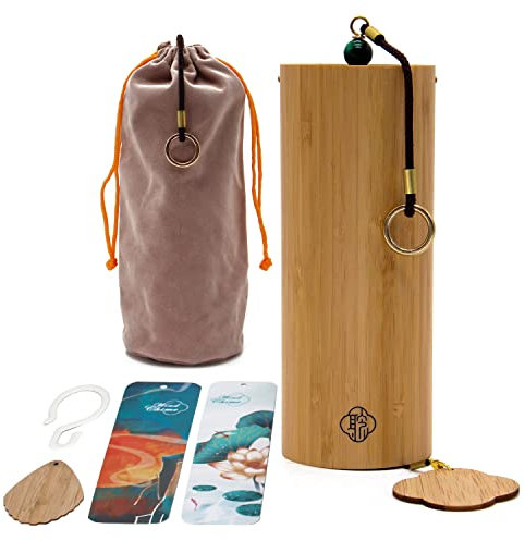 Mowind Meditationsspiel, Bambus-Windspiel, Chakra-Akkord, Windspiel für Heimdekoration, Entspannung, Geschenk, Herz, Chakra, Fm Akkord