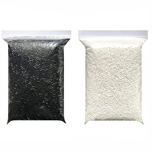 2.6MM Mini Fuse Beads Perler Beads White 10000pcs and Black 10000pcs for Crafts, Handmade Decor DIY Make, with 1 Ironing Paper
