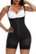 YIANNA Fajas Colombianas Shapewear Damen Bauchweg Body Stark Formend Miederbody mit Bein Shaper Mieder Schwarz Reißverschluss Schritt M 7243