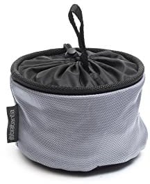 Brabantia - Wäscheklammerbeutel - Hält Bis zu 75 Wäscheklammern - mit Kordel - Befestigung am Wäscheständer, an der Wäscheleine oder an der Hose - Aufbewahrungsbehälter - Grey - 16 x 16 x 16 cm