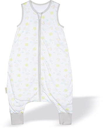 kolibri Baby-Schlafsack mit Beinen 1.0 TOG I Kliniklieferant Nr. 1 I Schlafsack ärmellos I Sommer Babyschlafsack mit Beinen I OEKO-TEX 100 zertifiziert | Unisex | Regenbogen/Ballon | 86/92 |